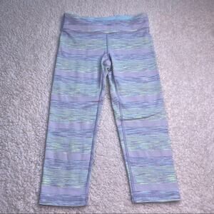 Ivivva Green Yellow Cropped Leggings 10